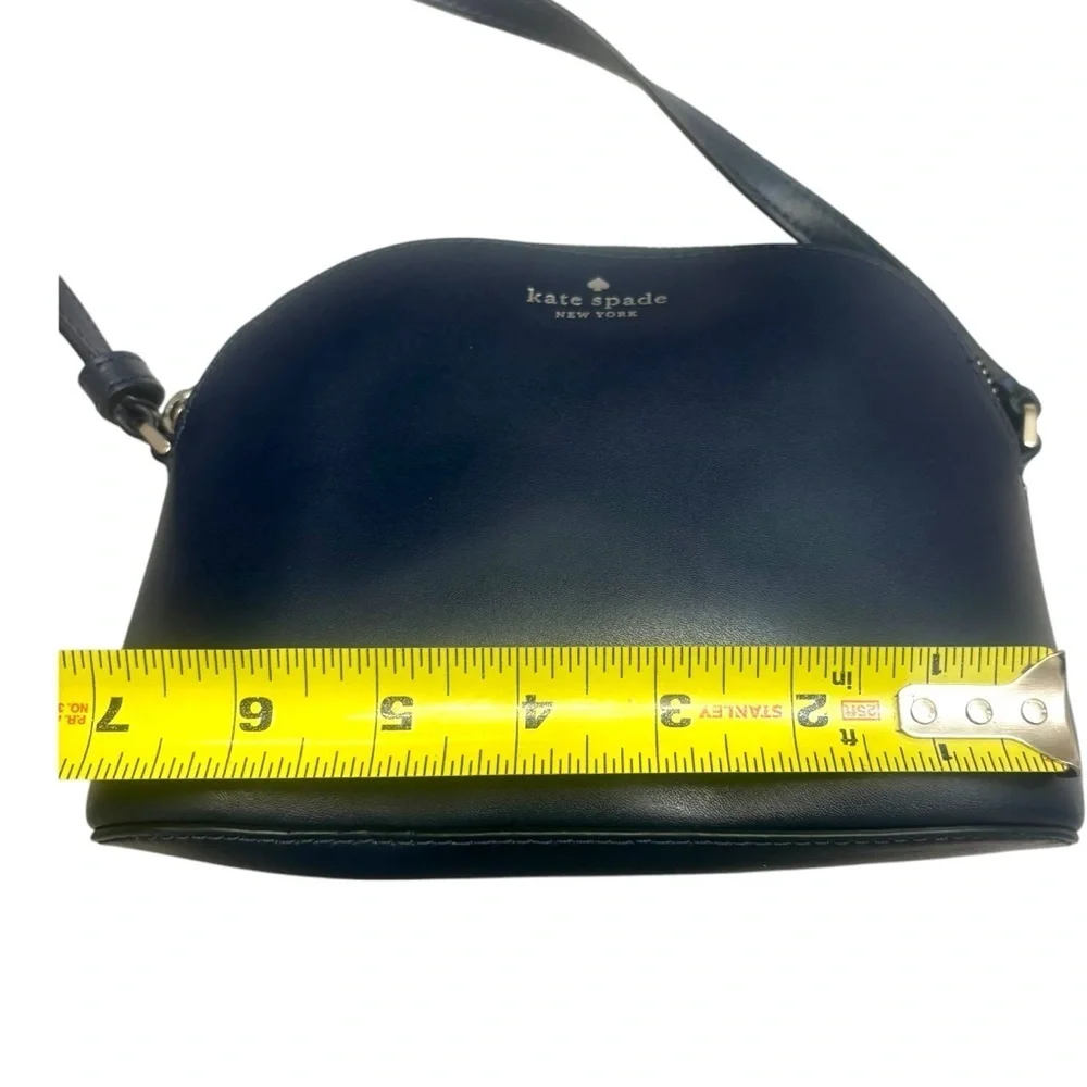 Kate Spade small dome crossbody bag Kali “nightcap” blue leather